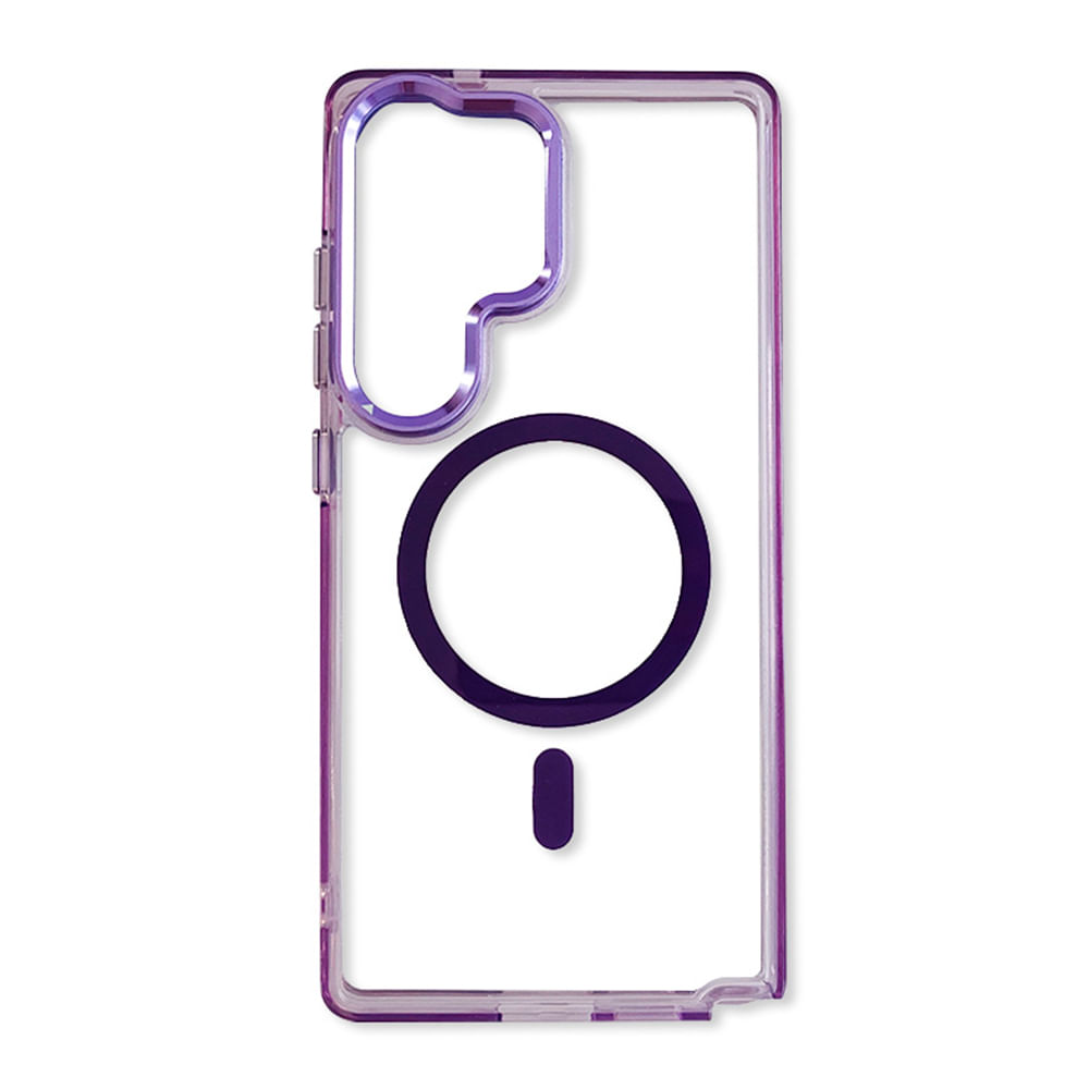 Imagen 1 del producto Case Coolbox GMobile para Samsung S25 Ultra Metal Glow con MagSafe, soporte integrado, antigolpes, morado